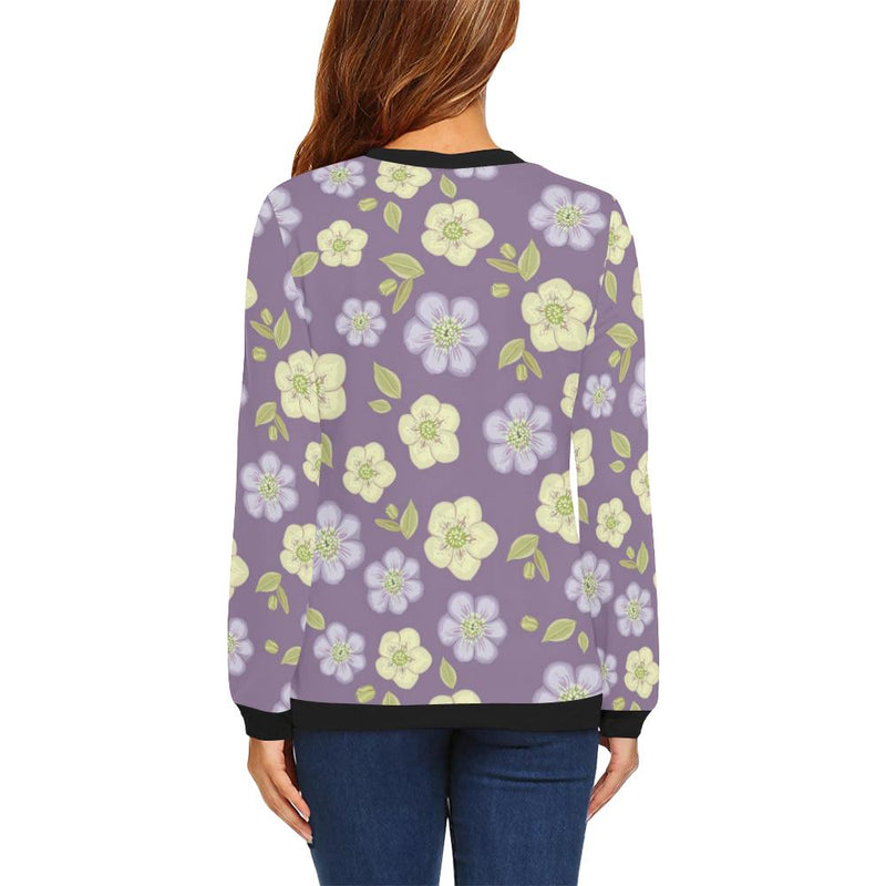 Anemone Pattern Print Design AM013 Women Long Sleeve Sweatshirt-JorJune