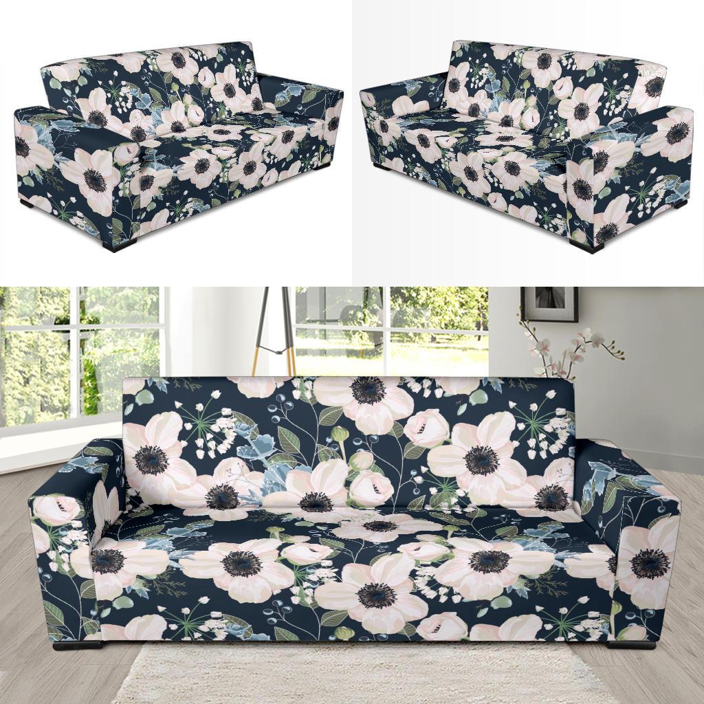 Anemone Pattern Print Design AM02 Sofa Slipcover-JORJUNE.COM