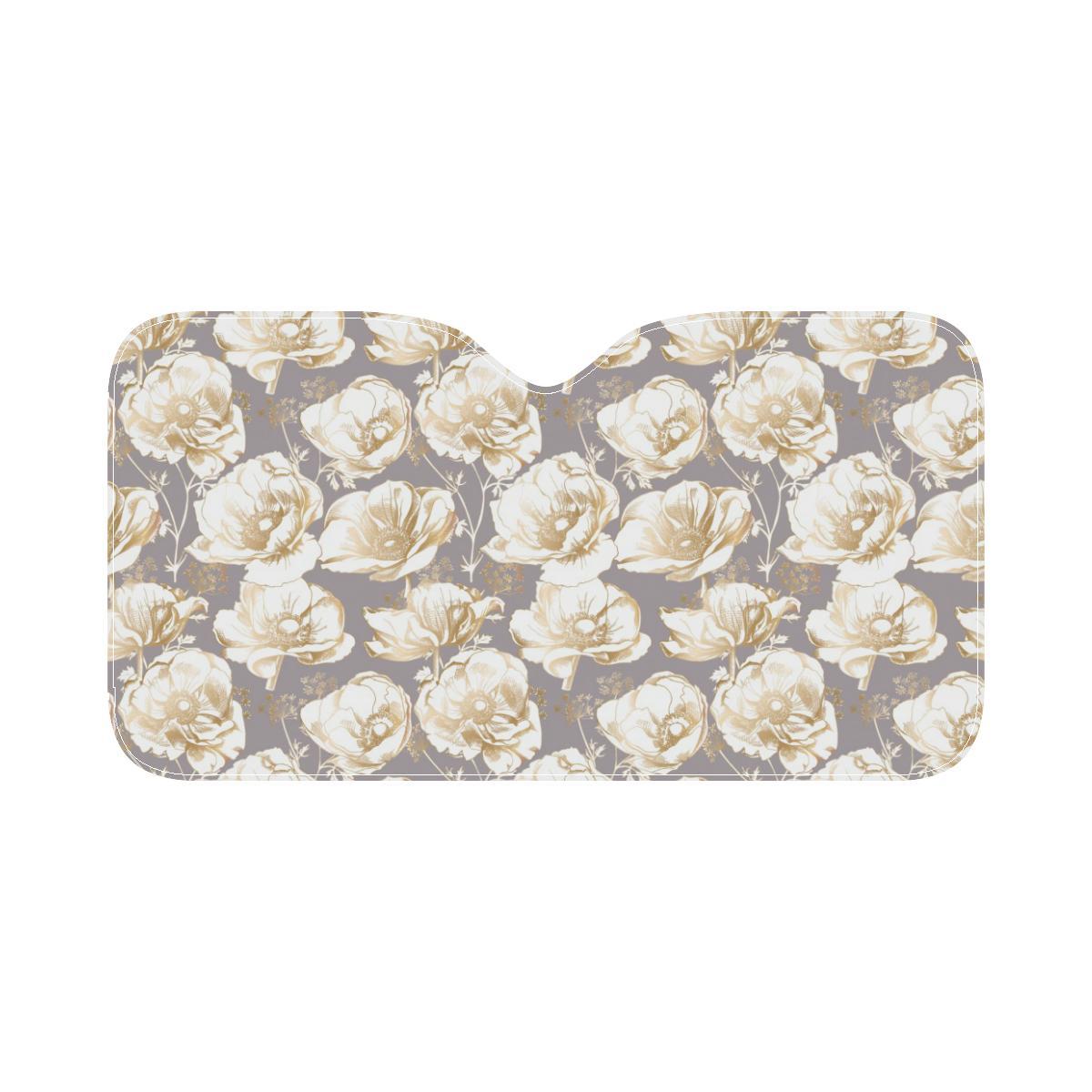 Anemone Pattern Print Design AM05 Car Sun Shade-JorJune