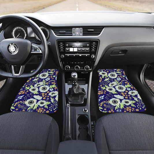 Anemone Pattern Print Design AM06 Car Floor Mats-JorJune