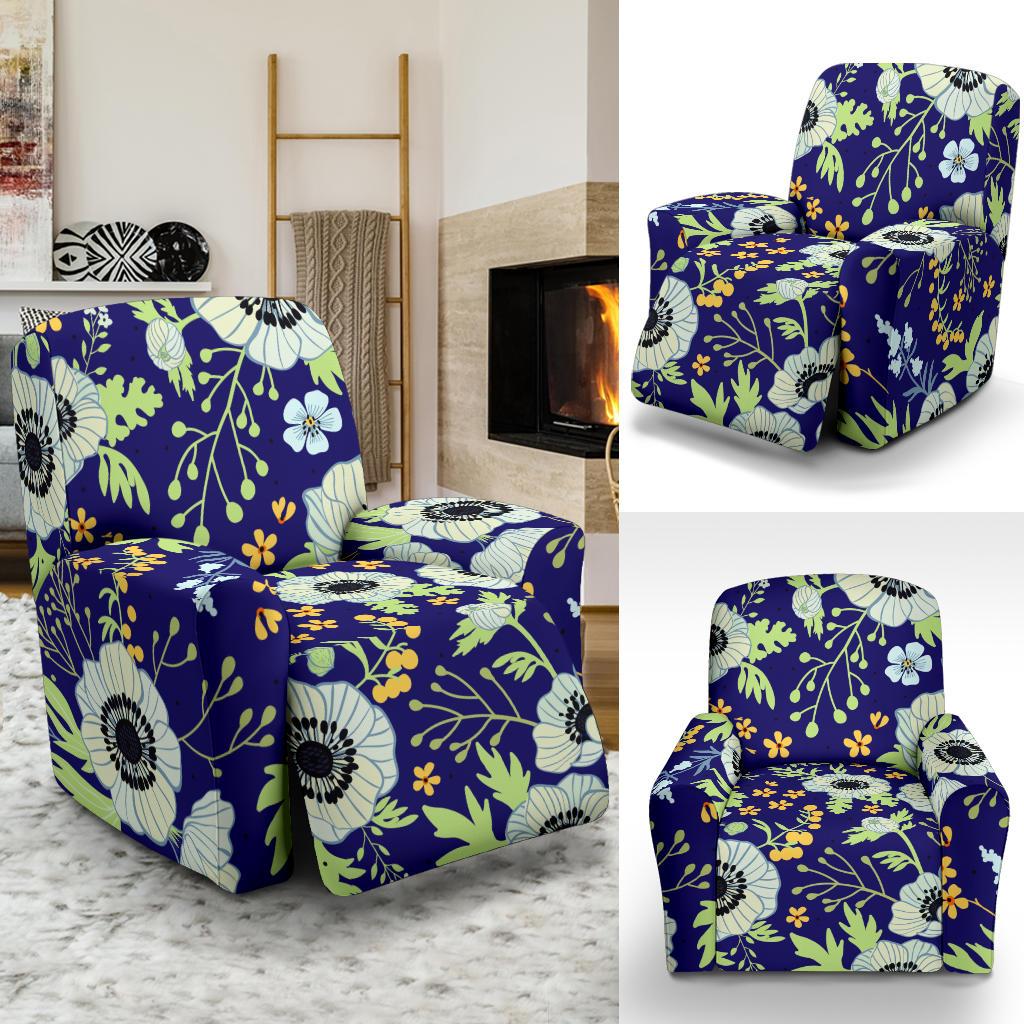 Anemone Pattern Print Design AM06 Recliner Slipcover-JORJUNE.COM