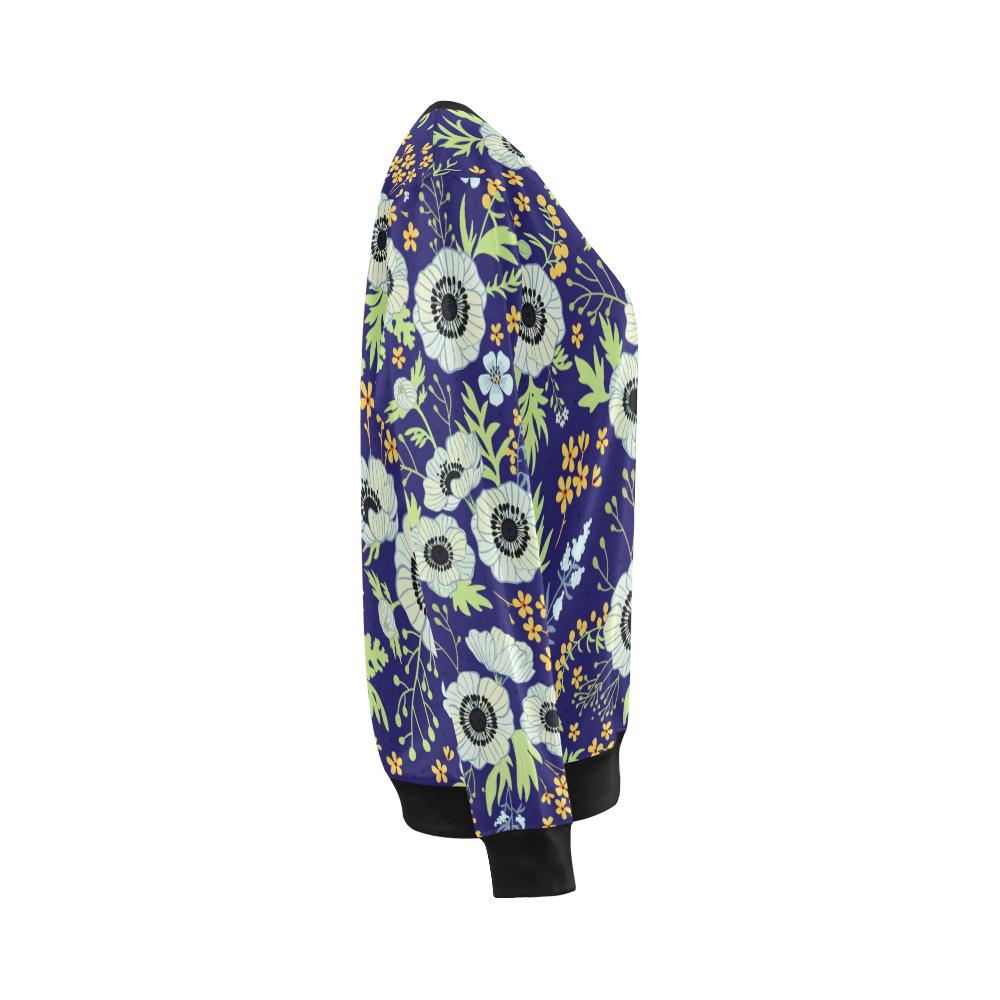 Anemone Pattern Print Design AM06 Women Long Sleeve Sweatshirt-JorJune