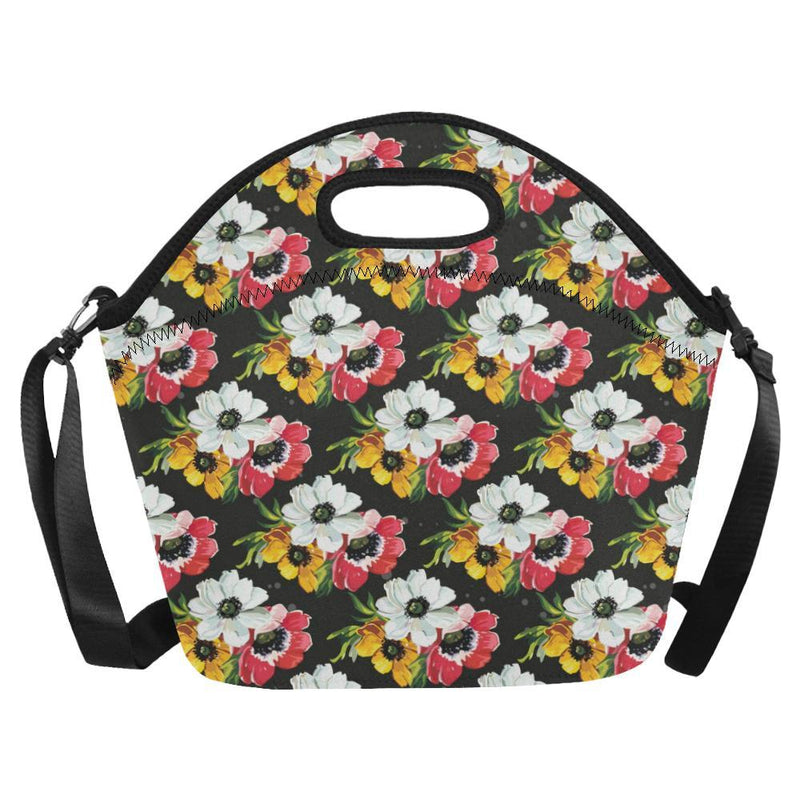 Anemone Pattern Print Design AM07 Neoprene Lunch Bag-JorJune