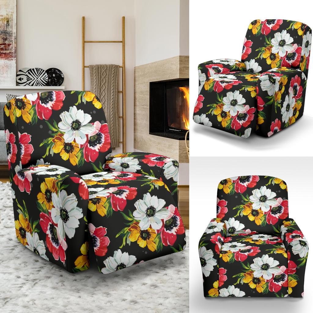 Anemone Pattern Print Design AM07 Recliner Slipcover-JORJUNE.COM