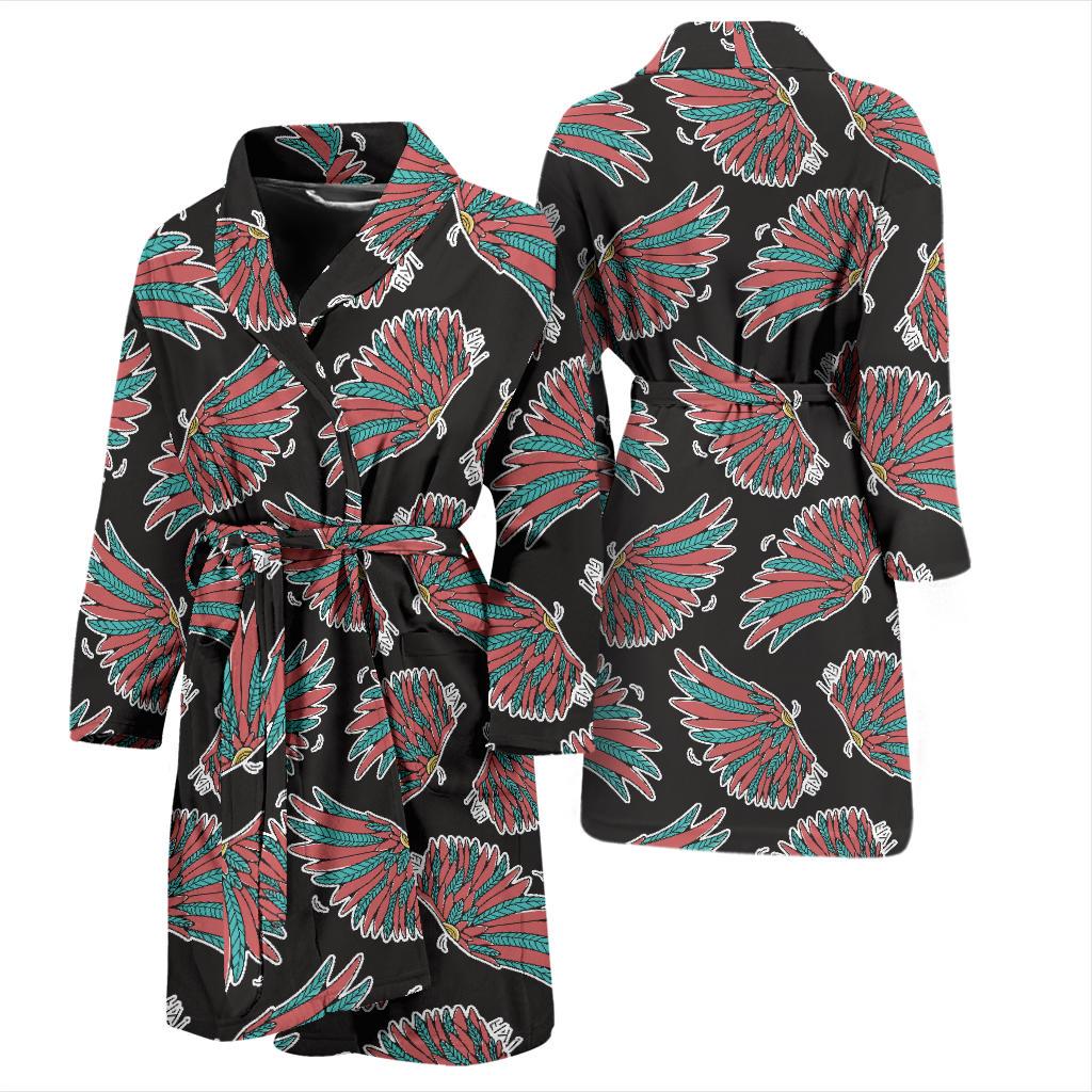 Angel Wings Pattern Print Design 05 Men Bathrobe-JORJUNE.COM