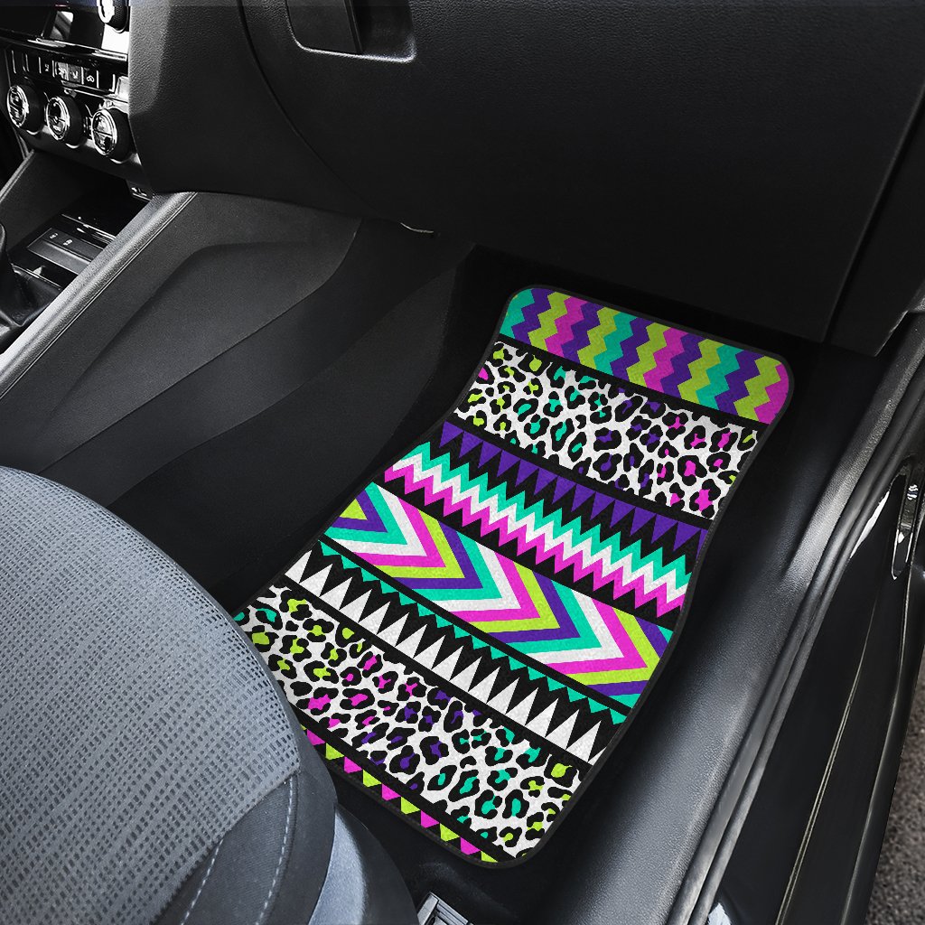 Animal Skin Aztec Rainbow Car Floor Mats