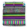 Animal Skin Aztec Rainbow Duvet Cover Bedding Set