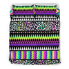 Animal Skin Aztec Rainbow Duvet Cover Bedding Set