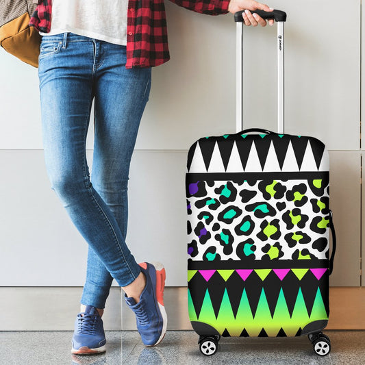 Animal Skin Aztec Rainbow Luggage Cover Protector