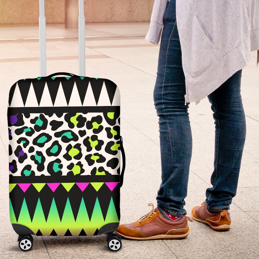 Animal Skin Aztec Rainbow Luggage Cover Protector