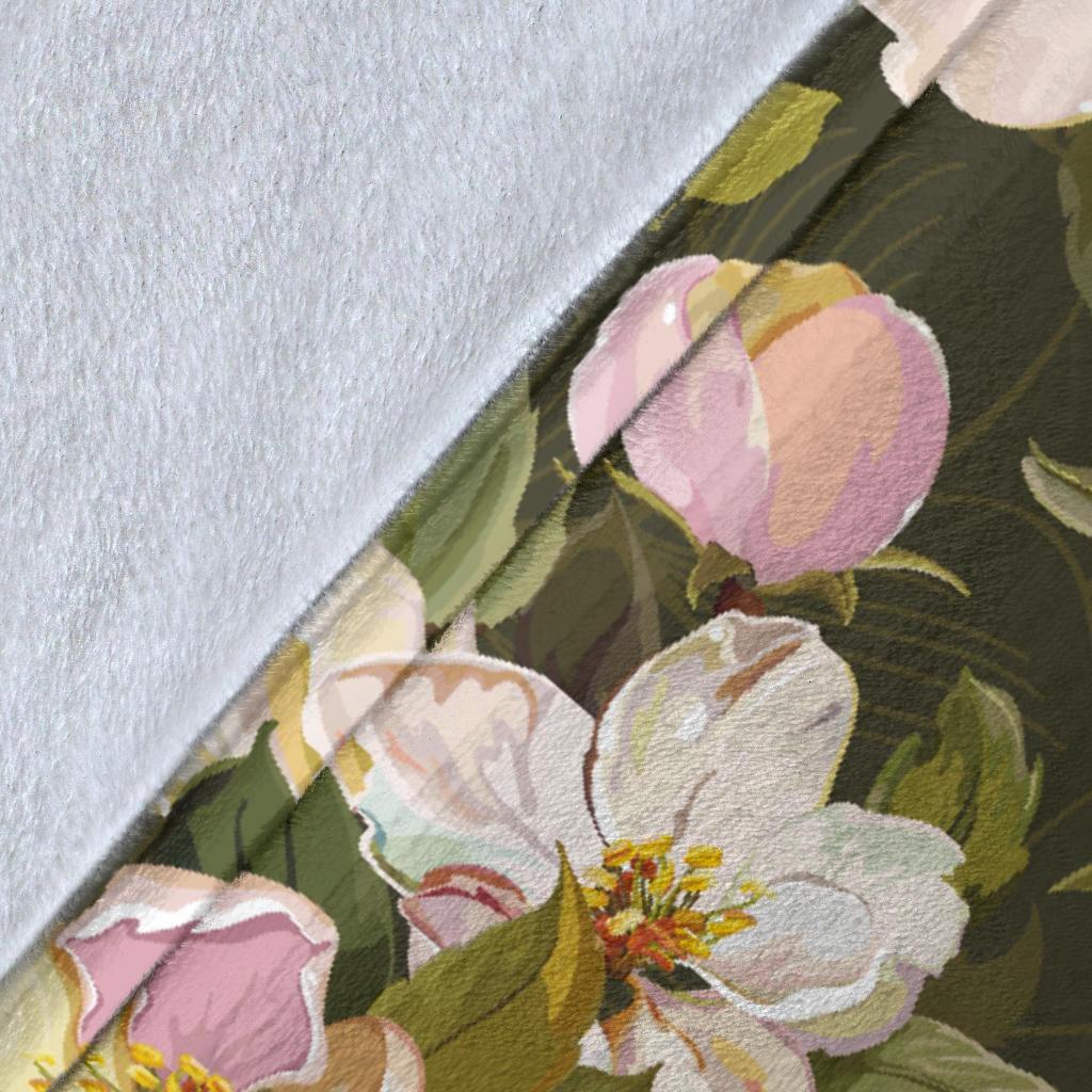 Apple blossom Pattern Print Design AB01 Fleece Blankete