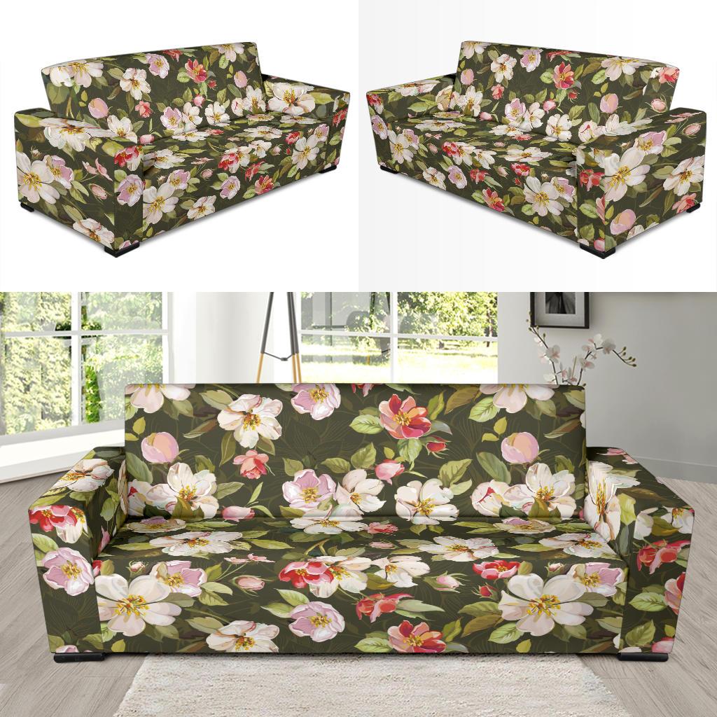 Apple blossom Pattern Print Design AB01 Sofa Slipcover-JORJUNE.COM
