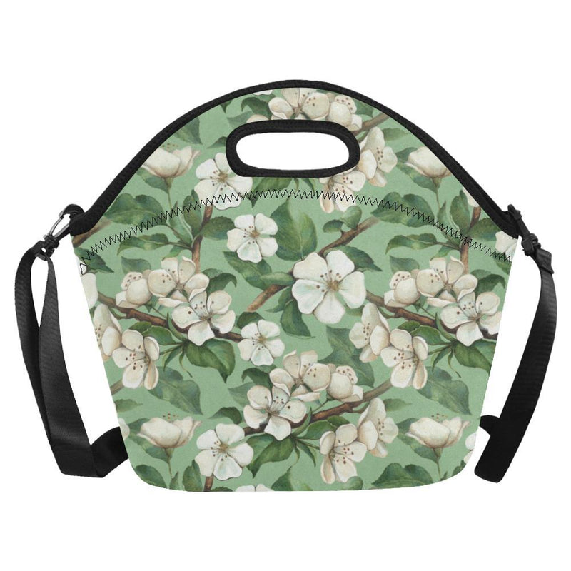 Apple blossom Pattern Print Design AB02 Neoprene Lunch Bag-JorJune