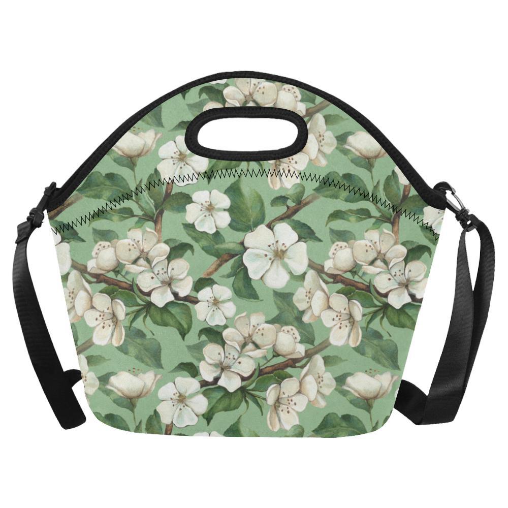 Apple blossom Pattern Print Design AB02 Neoprene Lunch Bag-JorJune