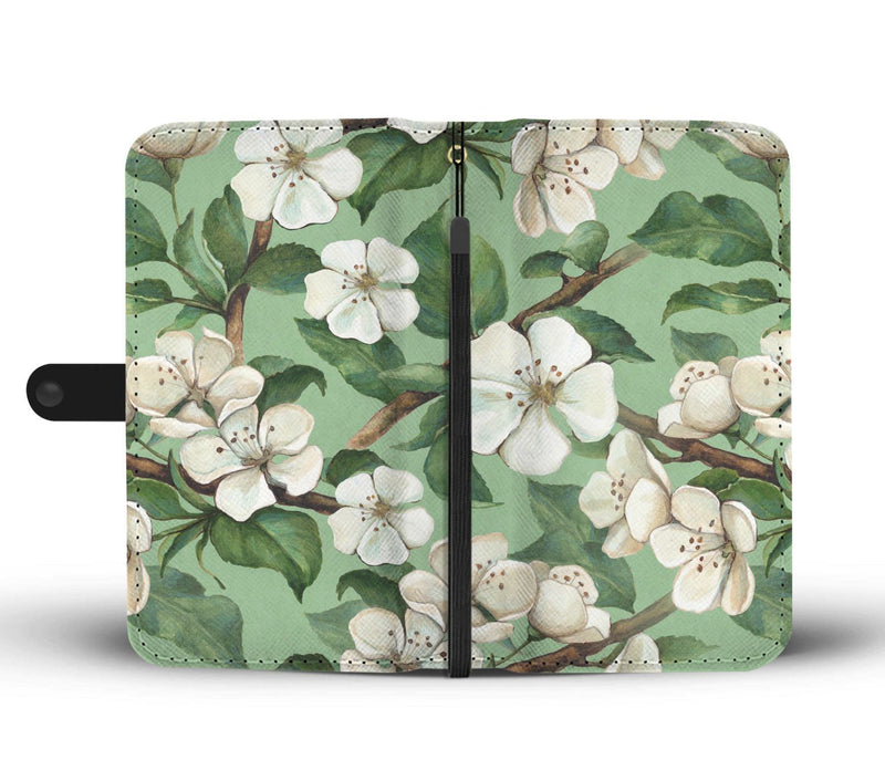 Apple blossom Pattern Print Design AB02 Wallet Phone Case