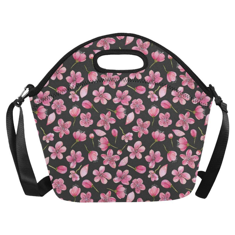 Apple blossom Pattern Print Design AB03 Neoprene Lunch Bag-JorJune