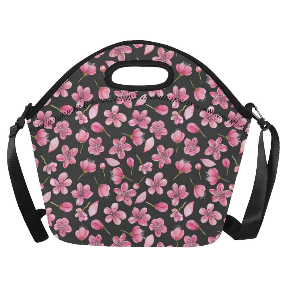 Apple blossom Pattern Print Design AB03 Neoprene Lunch Bag-JorJune
