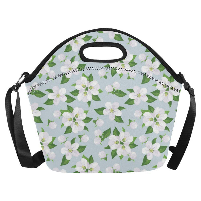 Apple blossom Pattern Print Design AB04 Neoprene Lunch Bag-JorJune