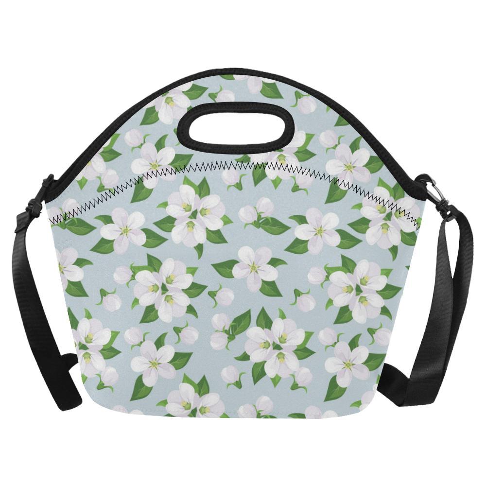 Apple blossom Pattern Print Design AB04 Neoprene Lunch Bag-JorJune