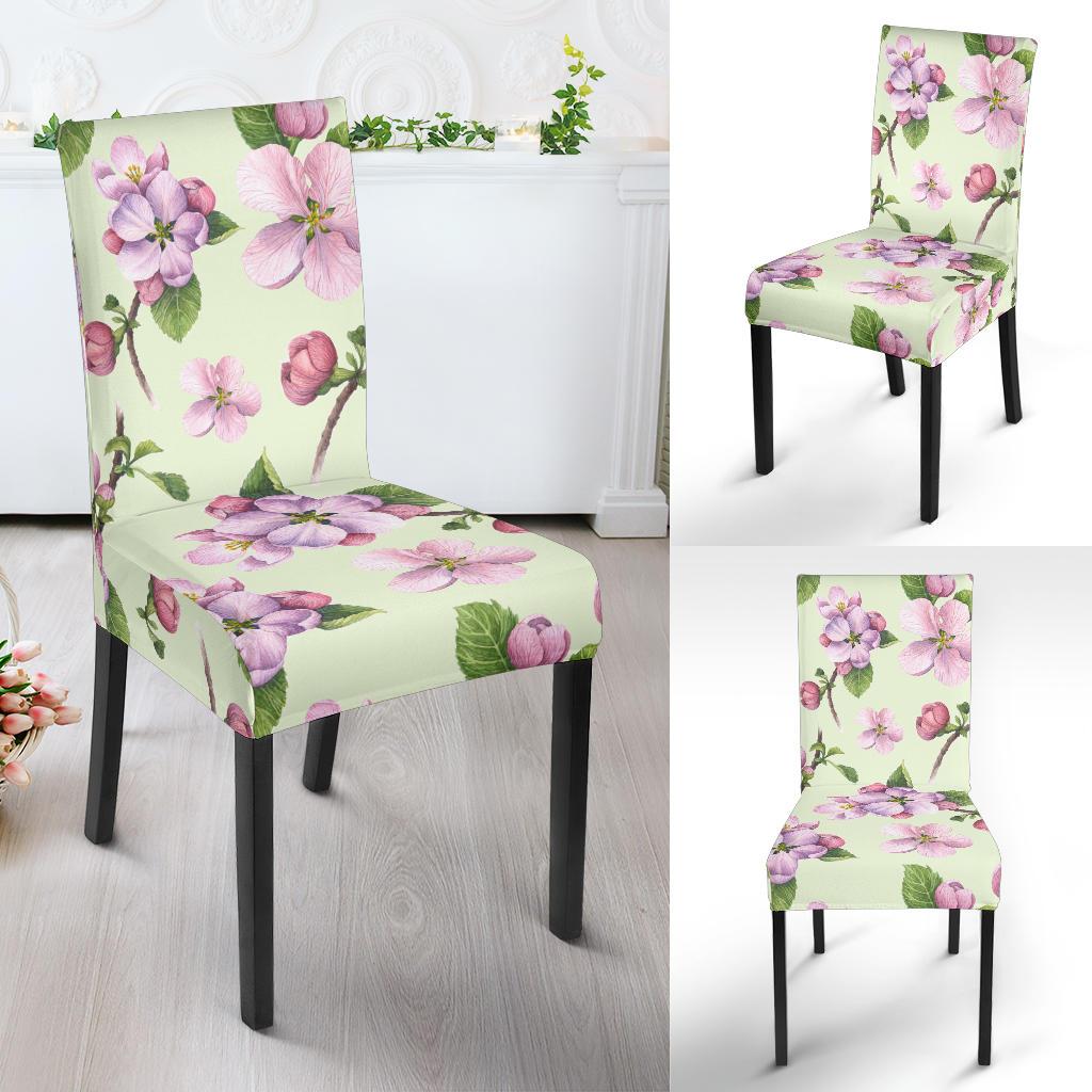 Apple blossom Pattern Print Design AB05 Dining Chair Slipcover-JORJUNE.COM