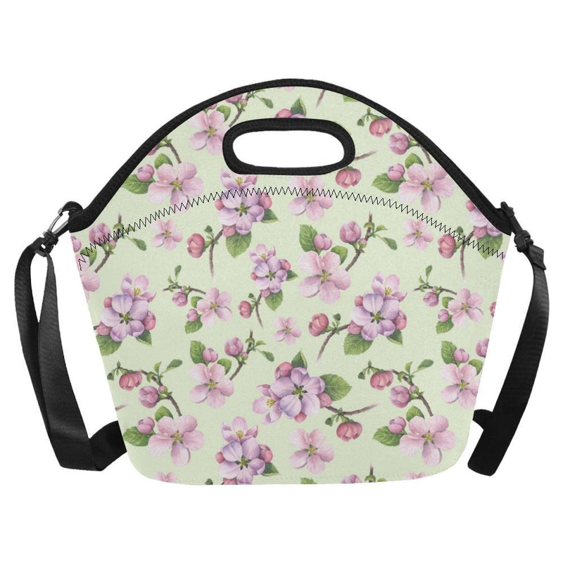 Apple blossom Pattern Print Design AB05 Neoprene Lunch Bag-JorJune