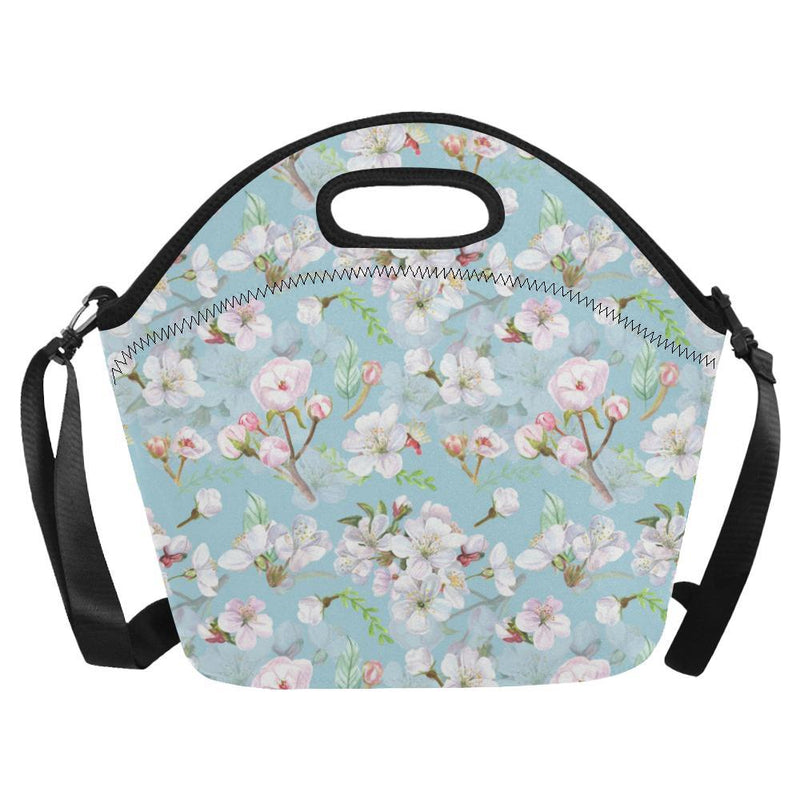 Apple blossom Pattern Print Design AB06 Neoprene Lunch Bag-JorJune