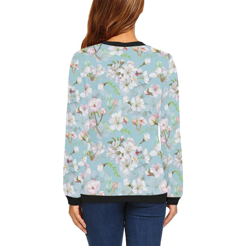 Apple blossom Pattern Print Design AB06 Women Long Sleeve Sweatshirt-JorJune