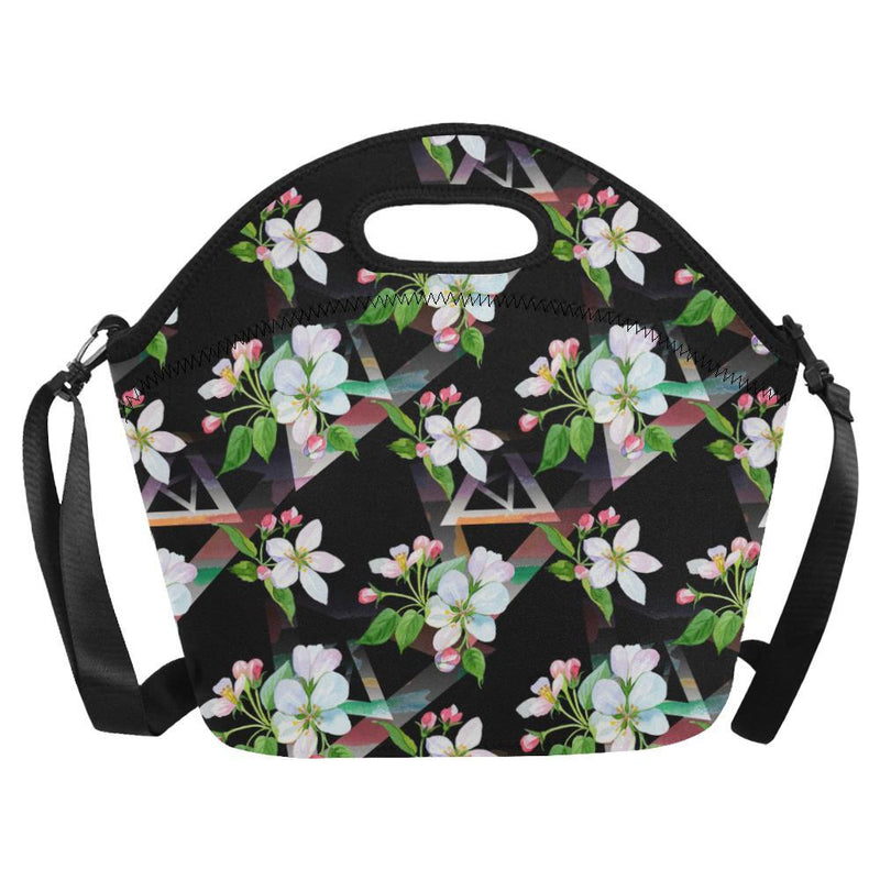 Apple blossom Pattern Print Design AB07 Neoprene Lunch Bag-JorJune