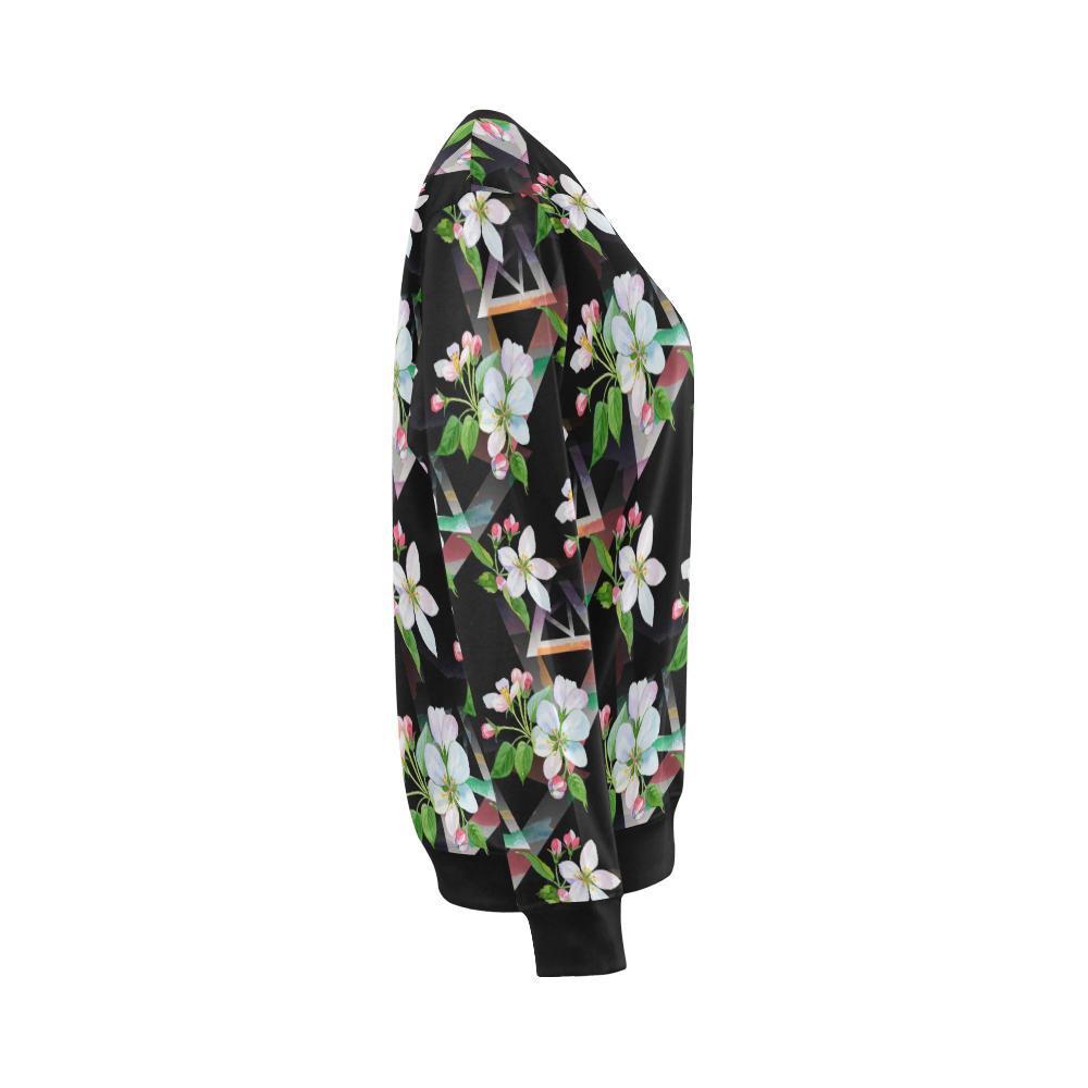 Apple blossom Pattern Print Design AB07 Women Long Sleeve Sweatshirt-JorJune