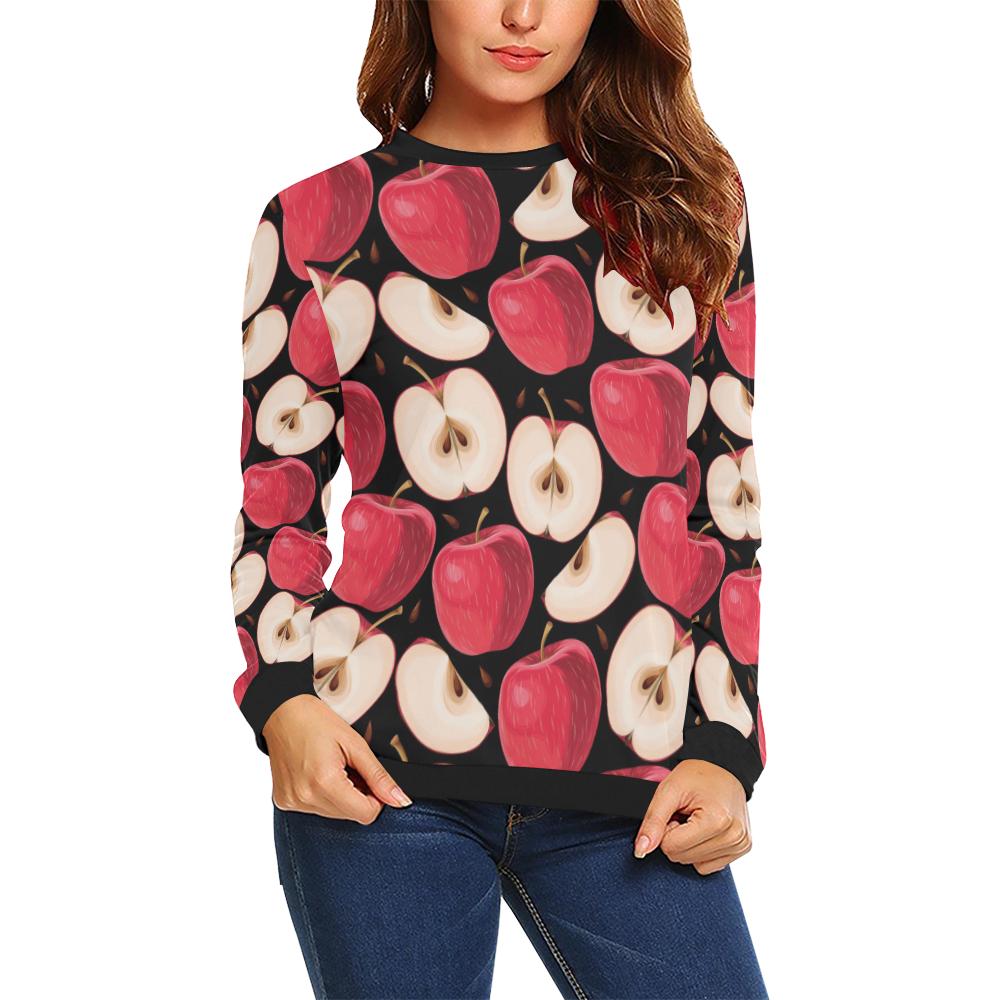 Apple Pattern Print Design AP02 Women Long Sleeve Sweatshirt-JorJune