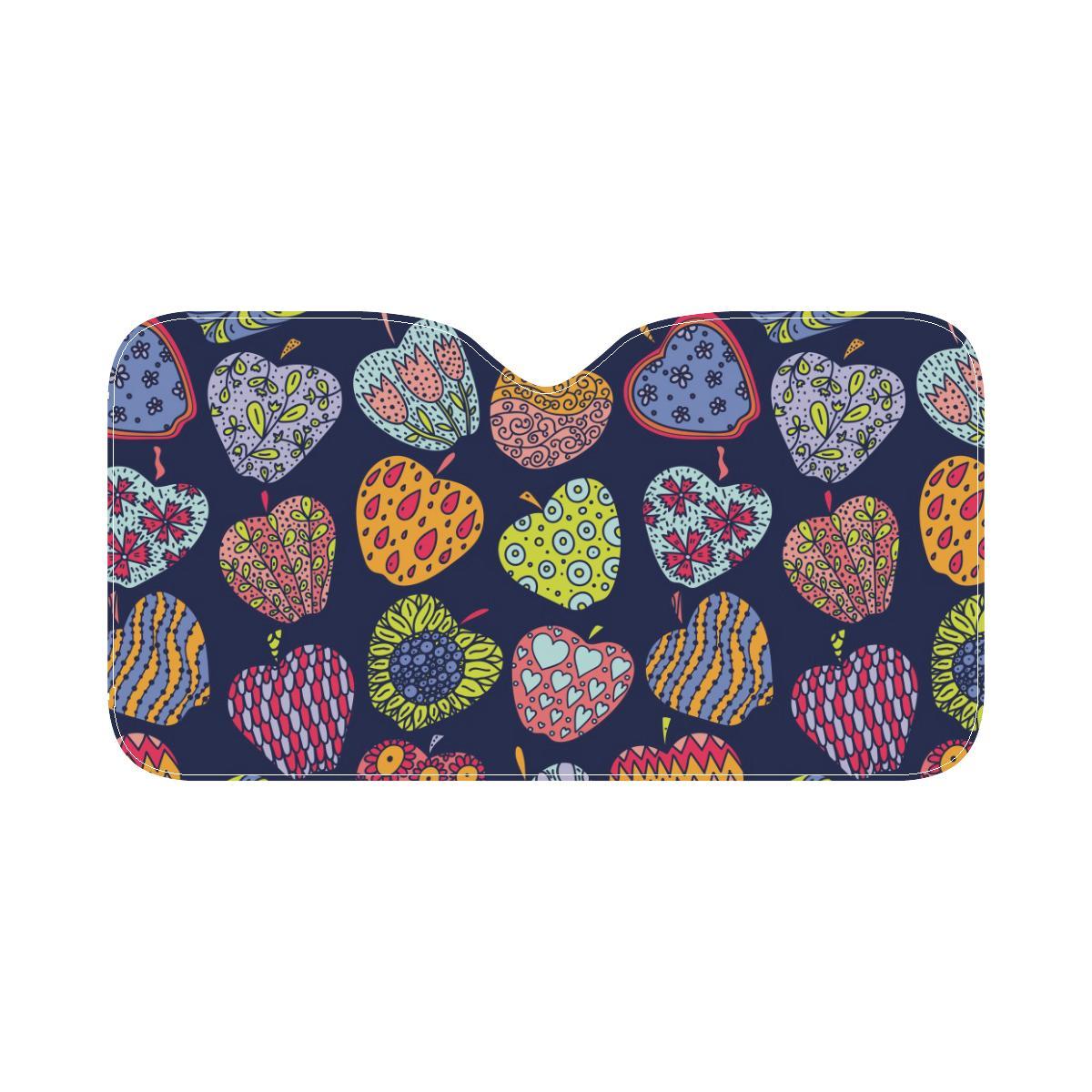 Apple Pattern Print Design AP05 Car Sun Shade-JorJune
