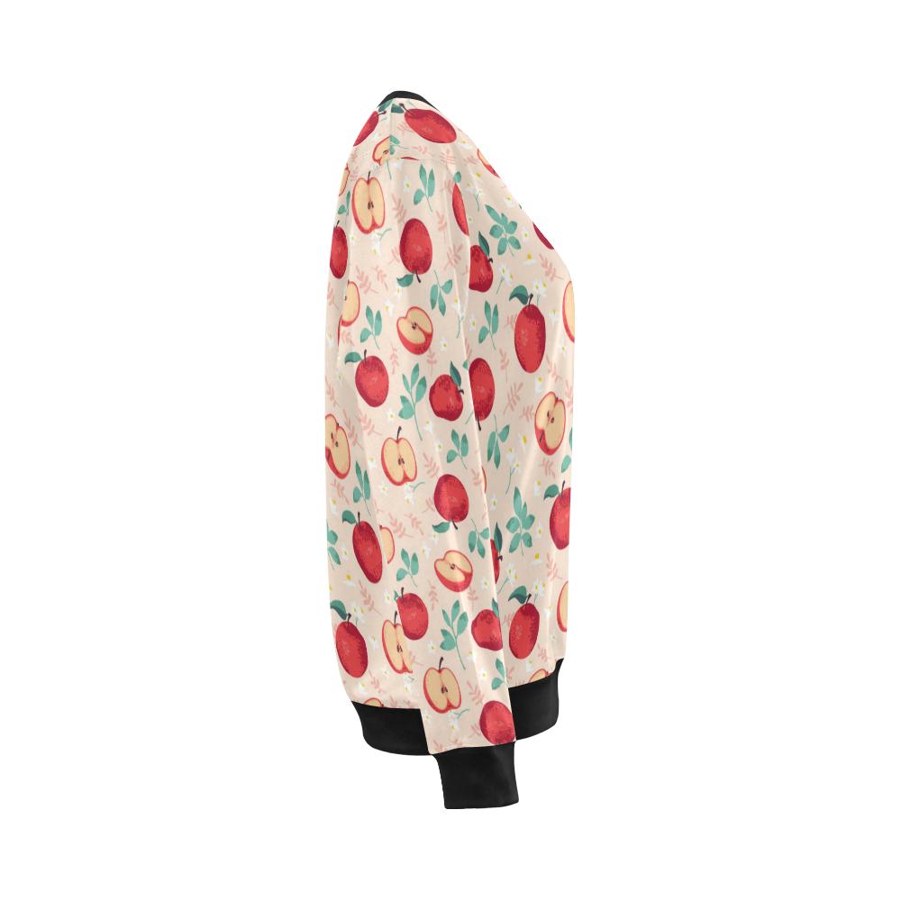 Apple Pattern Print Design AP06 Women Long Sleeve Sweatshirt-JorJune
