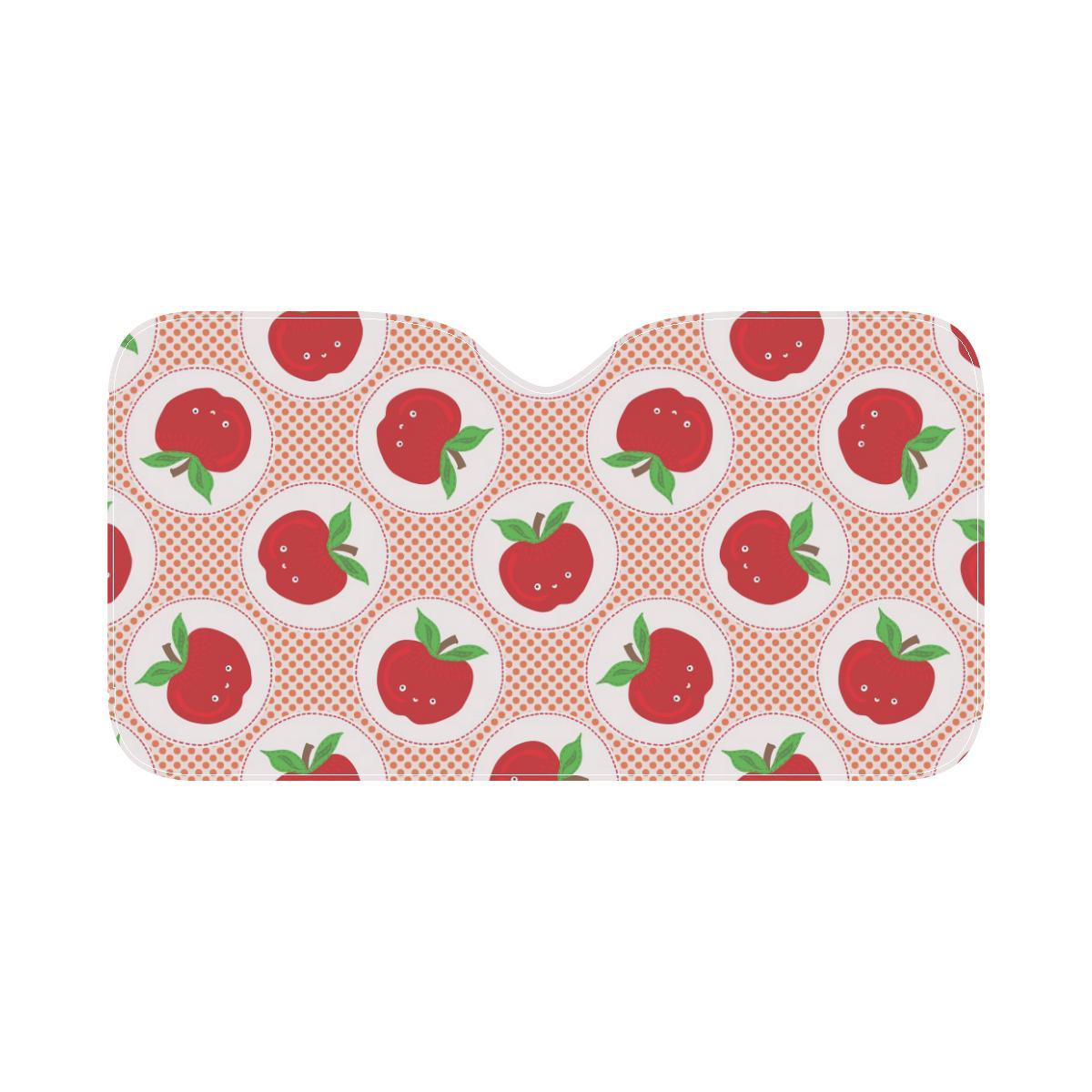Apple Pattern Print Design AP08 Car Sun Shade-JorJune
