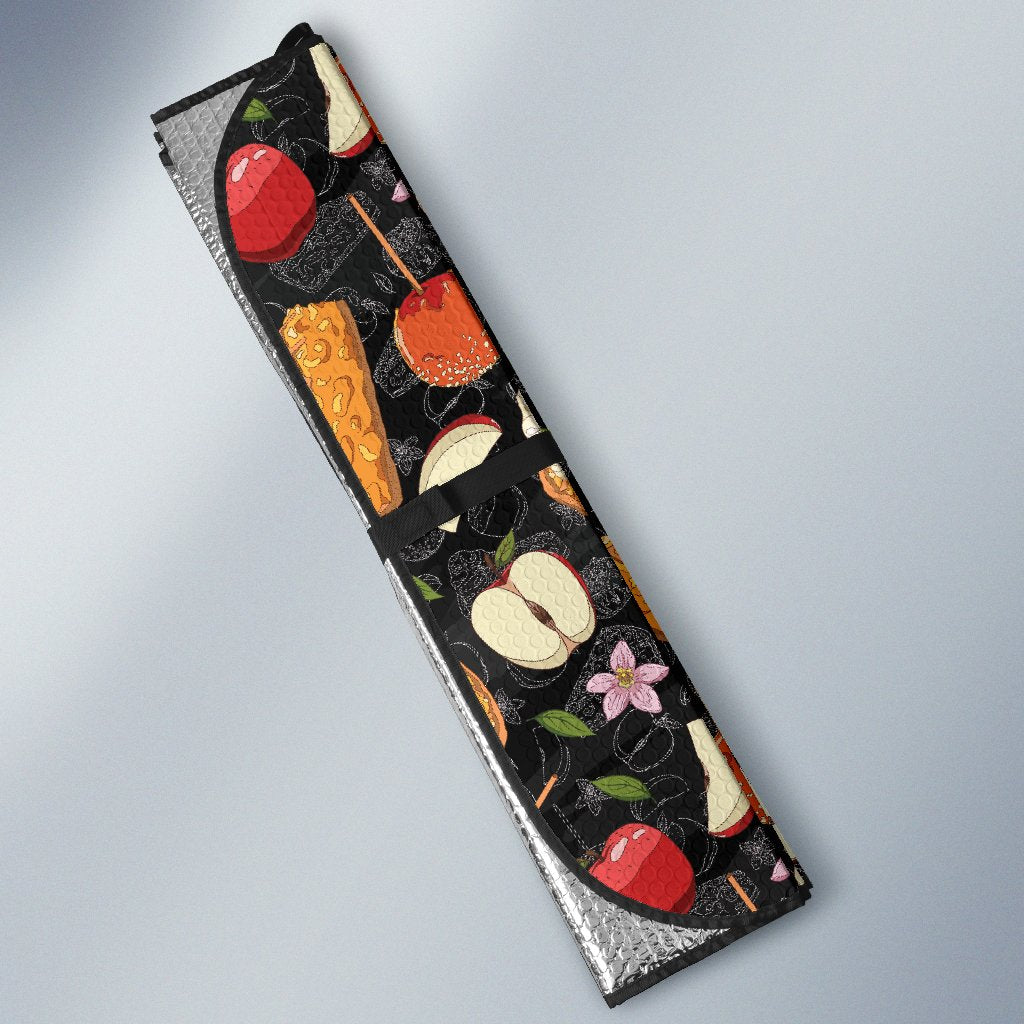 Apple Pie Pattern Print Design 01 Car Sun Shade-JORJUNE.COM