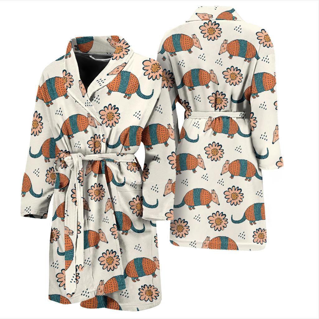 Armadillo Pattern Print Design 02 Men Bathrobe-JORJUNE.COM