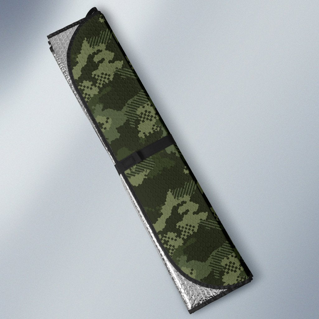 Army Camouflage Pattern Print Design 02 Car Sun Shade-JORJUNE.COM