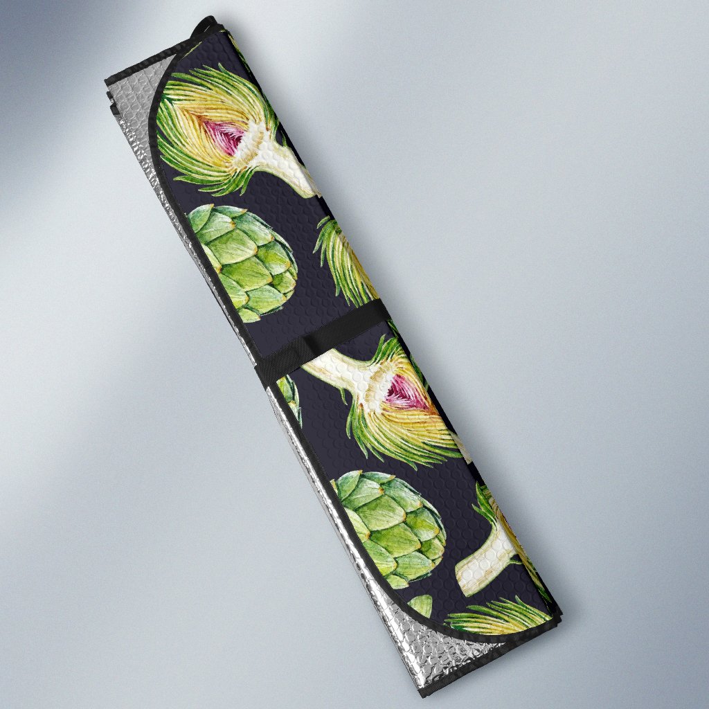 Artichoke Pattern Print Design 01 Car Sun Shade-JORJUNE.COM