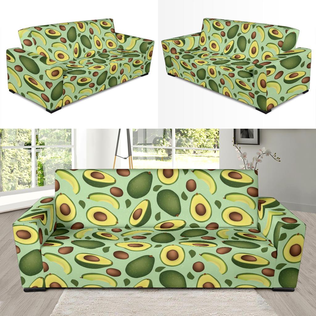 Avocado Pattern Print Design AC01 Sofa Slipcover-JORJUNE.COM