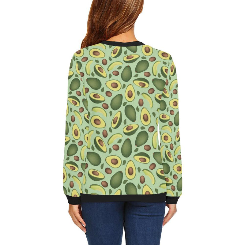 Avocado Pattern Print Design AC01 Women Long Sleeve Sweatshirt-JorJune
