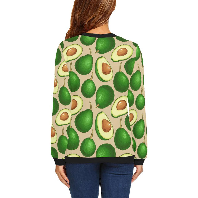 Avocado Pattern Print Design AC010 Women Long Sleeve Sweatshirt-JorJune