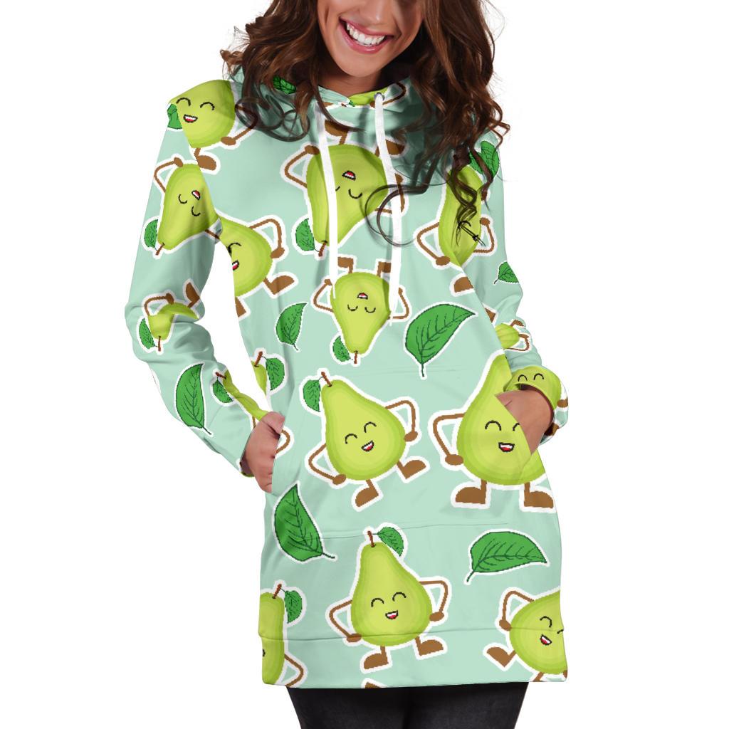 Avocado Pattern Print Design AC011 Women Hoodie Dress