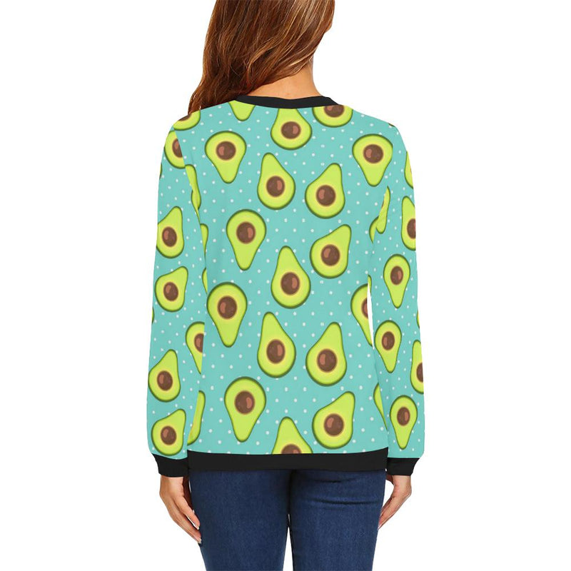 Avocado Pattern Print Design AC012 Women Long Sleeve Sweatshirt-JorJune