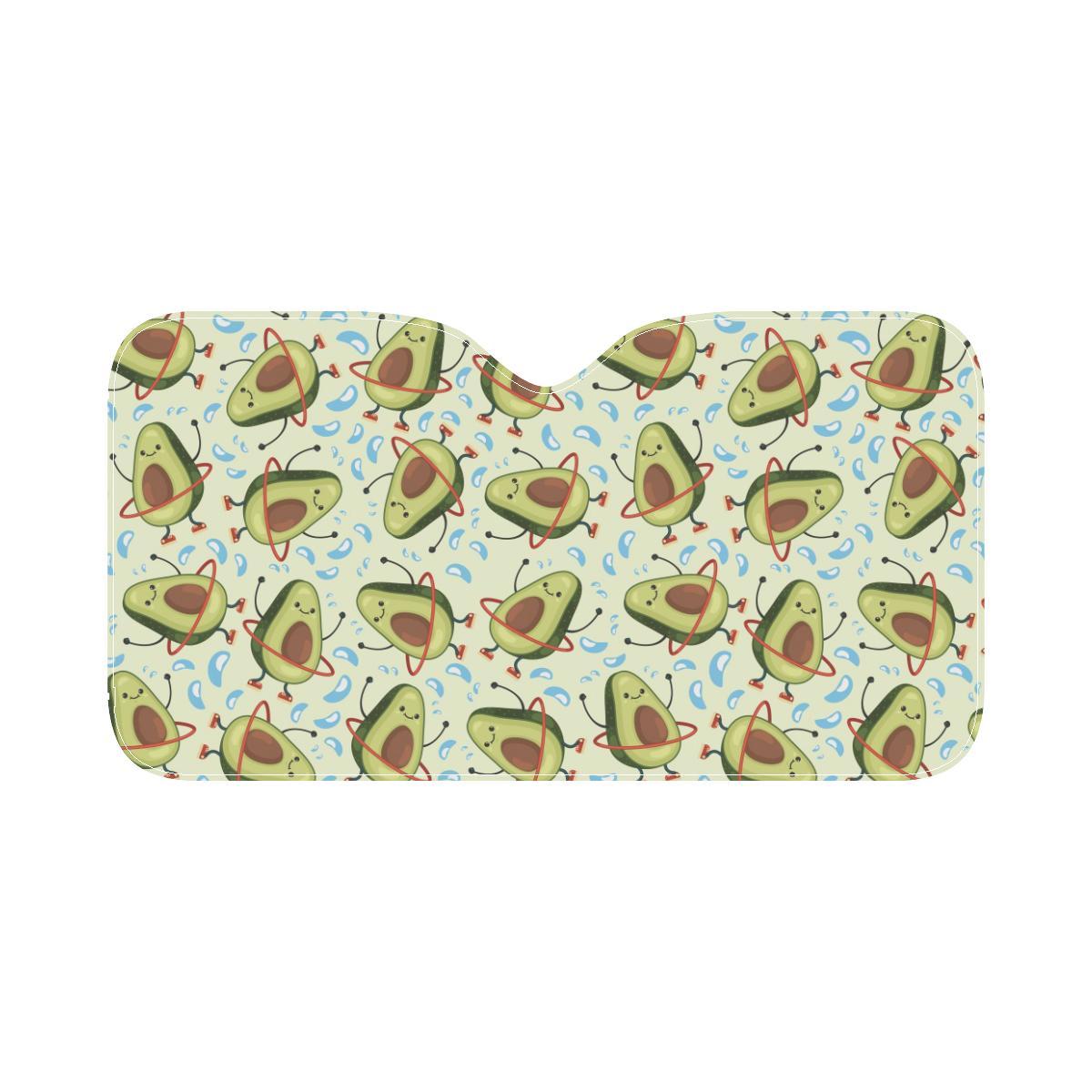 Avocado Pattern Print Design AC02 Car Sun Shade-JorJune
