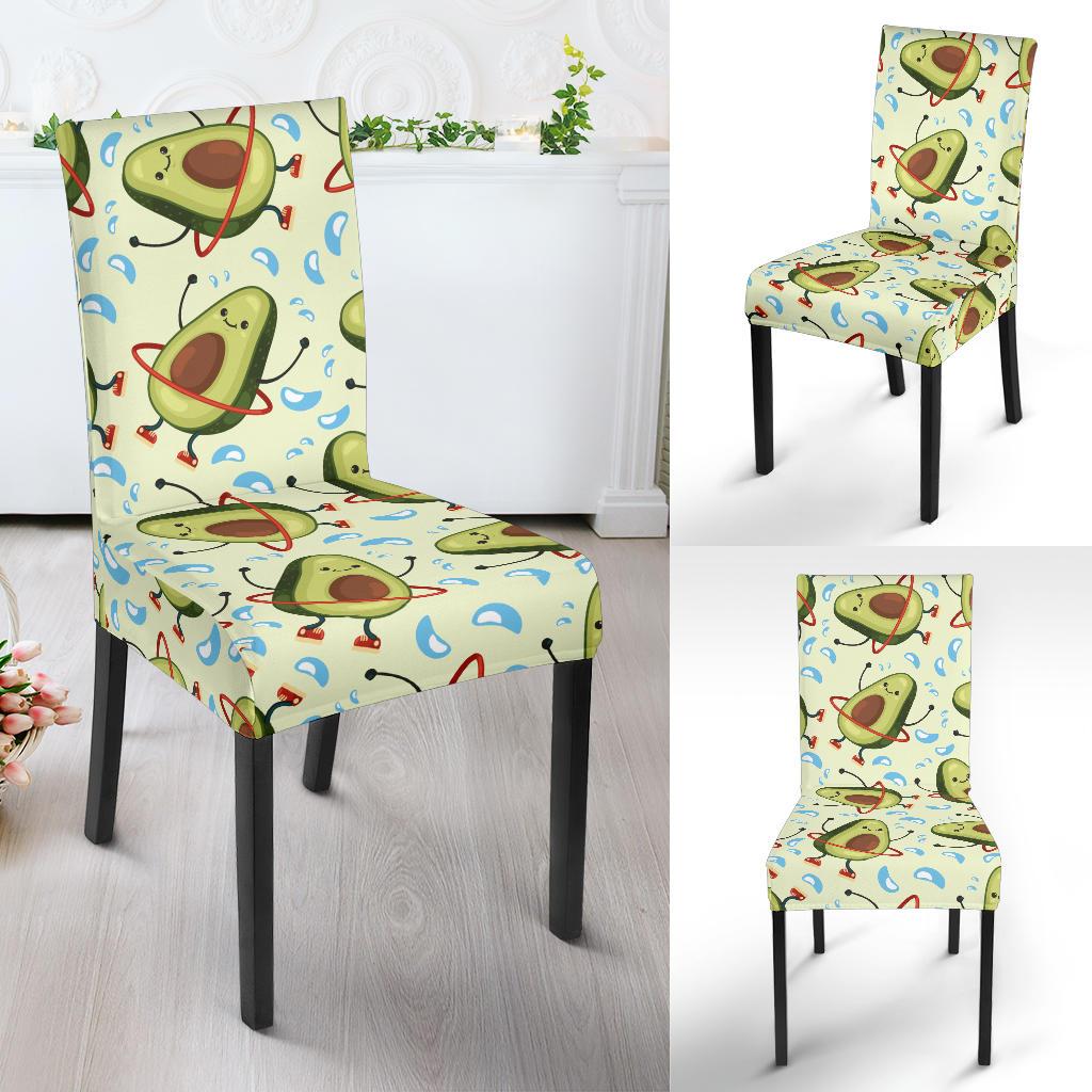 Avocado Pattern Print Design AC02 Dining Chair Slipcover-JORJUNE.COM