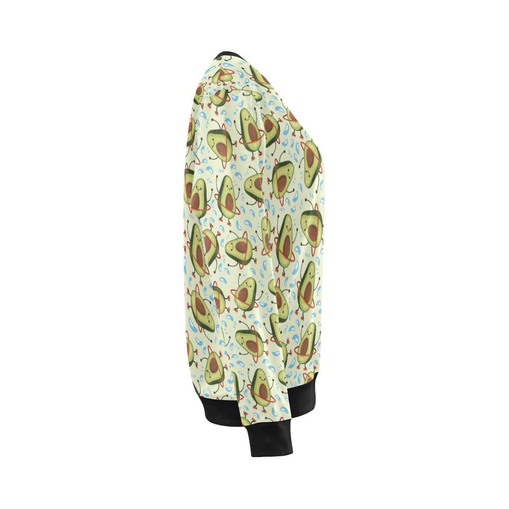 Avocado Pattern Print Design AC02 Women Long Sleeve Sweatshirt-JorJune