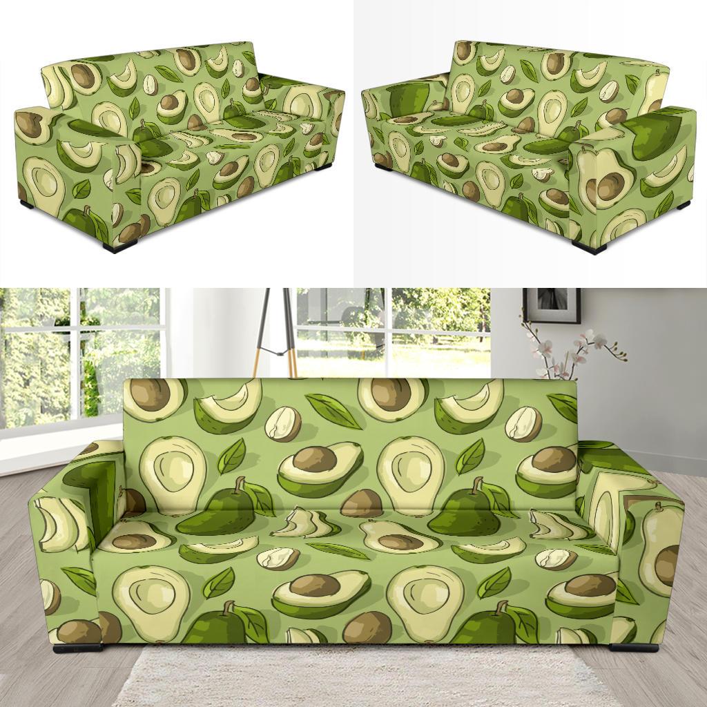 Avocado Pattern Print Design AC03 Sofa Slipcover-JORJUNE.COM