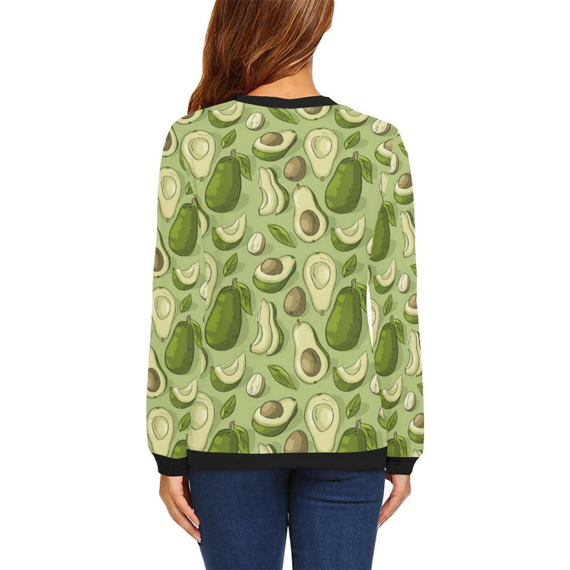 Avocado Pattern Print Design AC03 Women Long Sleeve Sweatshirt-JorJune