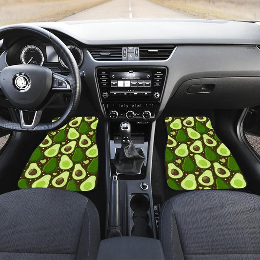 Avocado Pattern Print Design AC04 Car Floor Mats-JorJune