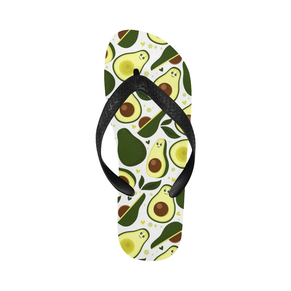Avocado Pattern Print Design AC06 Flip Flops-JorJune