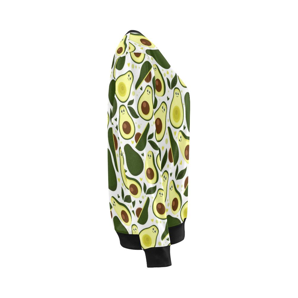 Avocado Pattern Print Design AC06 Women Long Sleeve Sweatshirt-JorJune